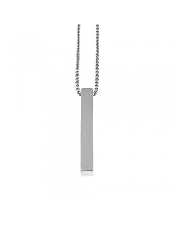 collana per incisione rettangolare parallelepipido acciaio cll1996